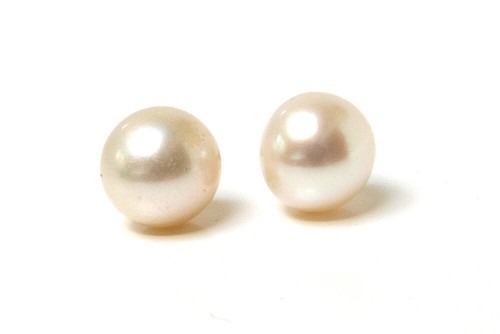 9ct gold cultured - pearl, studs