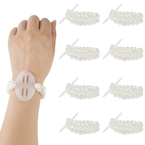 Pearl beads wrist bands flower - beads,