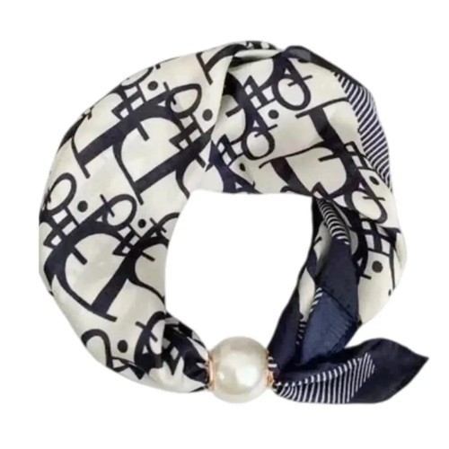 Pearl magnetic clasp scarf - pearl,