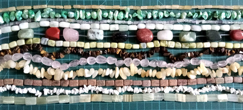 Strands gemstone beads - x,