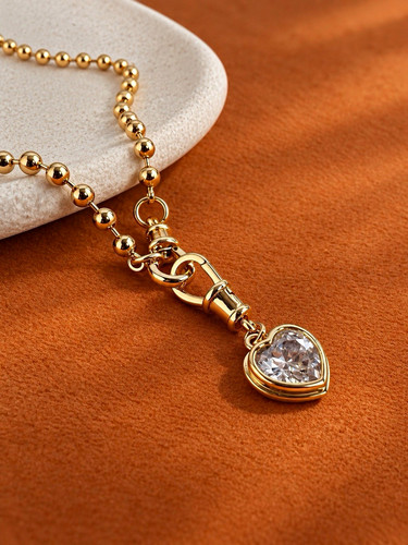 14k gold plated heart - gold,