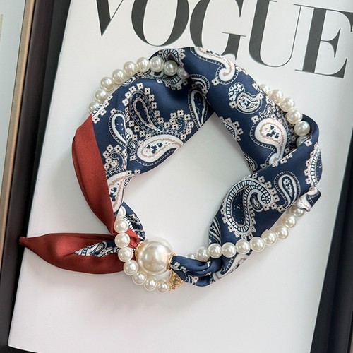 Pearl magnetic clasp scarf - magnetic,