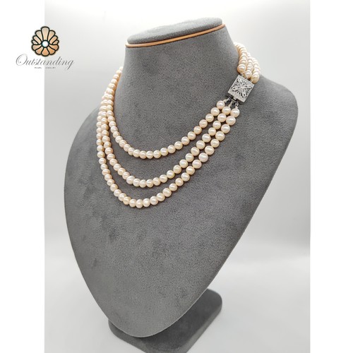Real cream sea baroque pearl - real,