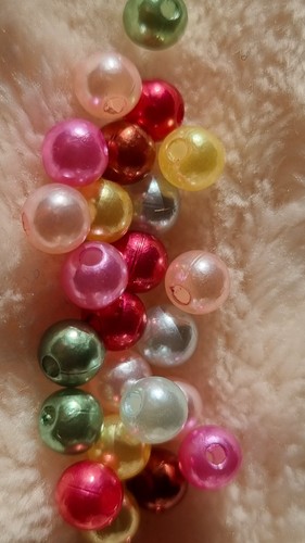 Glossy pearl beads - beads, 100