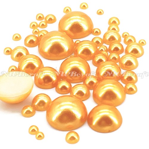 Flat back pearl rhinestones - flat,
