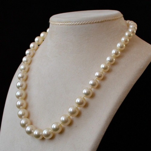 Cream faux pearl choker - pearl,