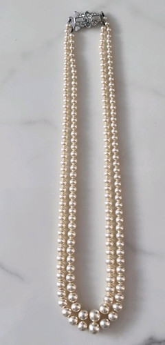 Vintage double strand pearl - double,