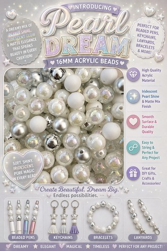 20pcs 16mm pearl dream - -16mm,