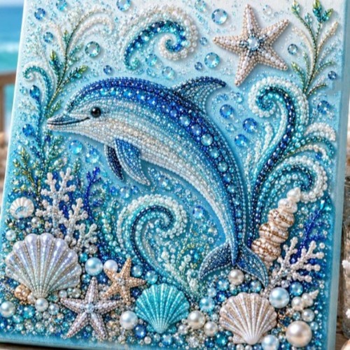 Ocean theme pearl art - diy, kit
