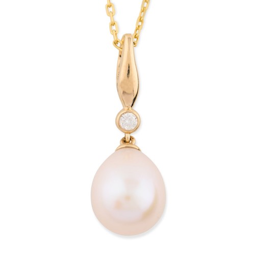 Pearl diamond pendant - diamond,