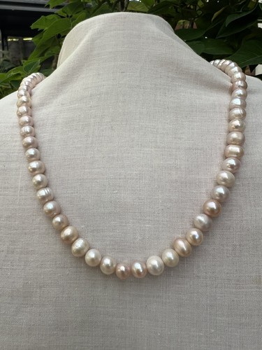 Genuine pearl necklace - pearl,