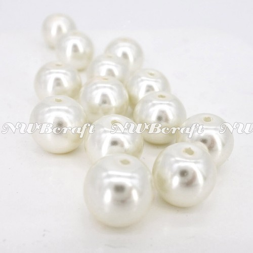 Glass pearl beads - glass, 4mm
