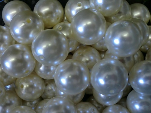 4mm 20mm faux - faux, pearl