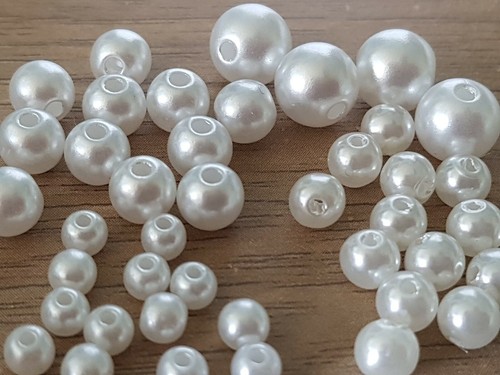 100 quality faux pearl beads - 100,
