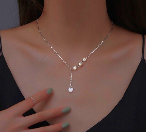 Pearl heart moonstone pendant - pearl,
