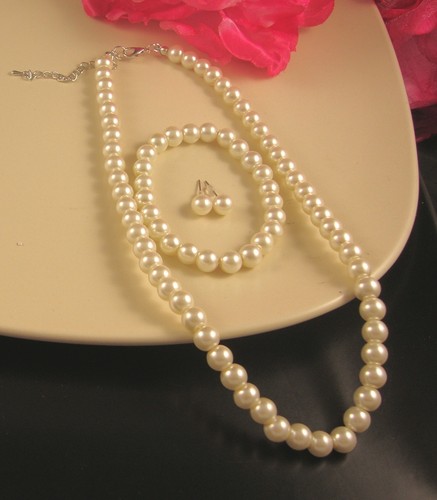 White cream glass - glass, pearl
