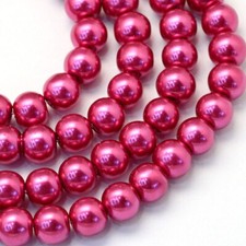 6mm 1/4" GLASS PEARL NECKLACE