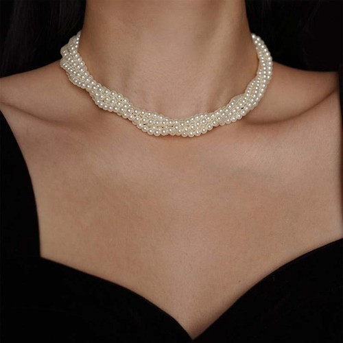 Multilayer pearl choker - multilayer,