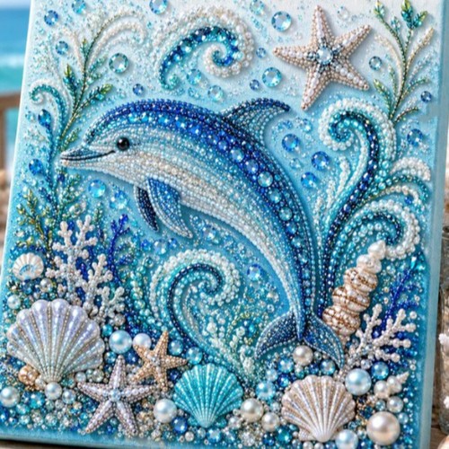 Ocean theme pearl art diy - pearl, kit