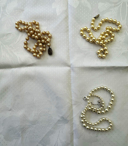 3pc mixed lot cream - cream, pearl